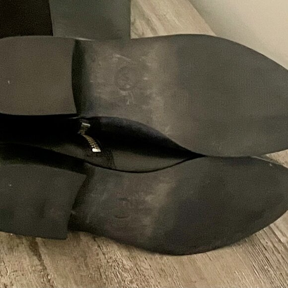 Michael Michael Kors Black Leather Riding Boots 9M – Equestrian Knee High Stretc - Picture 4 of 10